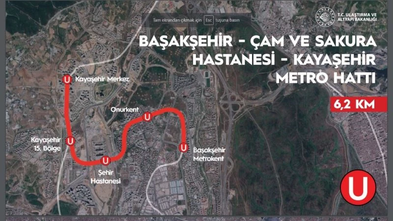 Ulaştırma ve Altyapı Bakanlığı, Başakşehir-Kayaşehir metro hattını tamamladıklarını açıkladı
