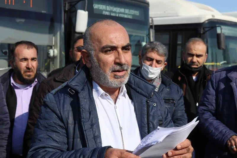 Halk otobüslerinin kaptanları eylemde
