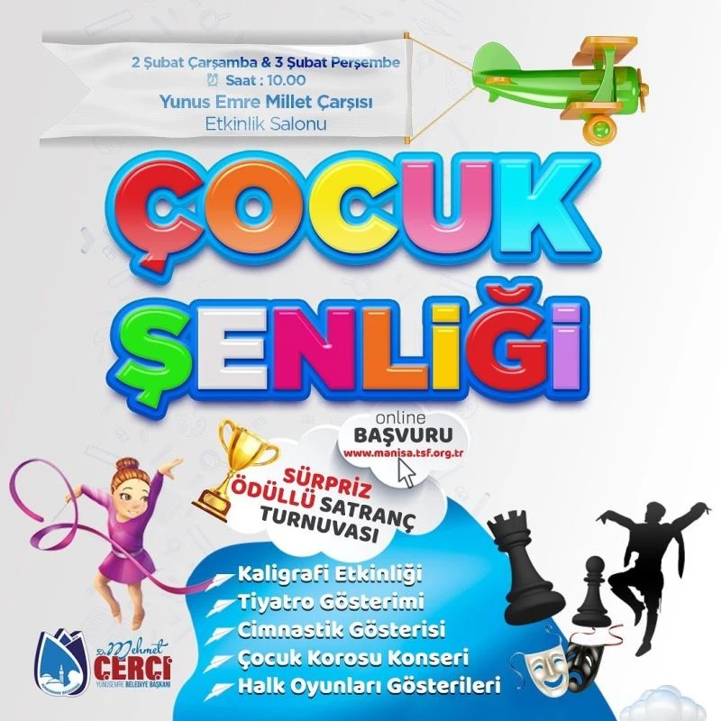 Yunusemre’de minikler çocuk şenliği ile coşacak
