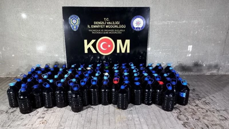 Litrelerce sahte alkol piyasaya sürülmeden yakalandı
