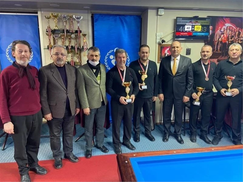 3 Bant Bilardo İl Birinciliği’nde kupalar sahiplerini buldu
