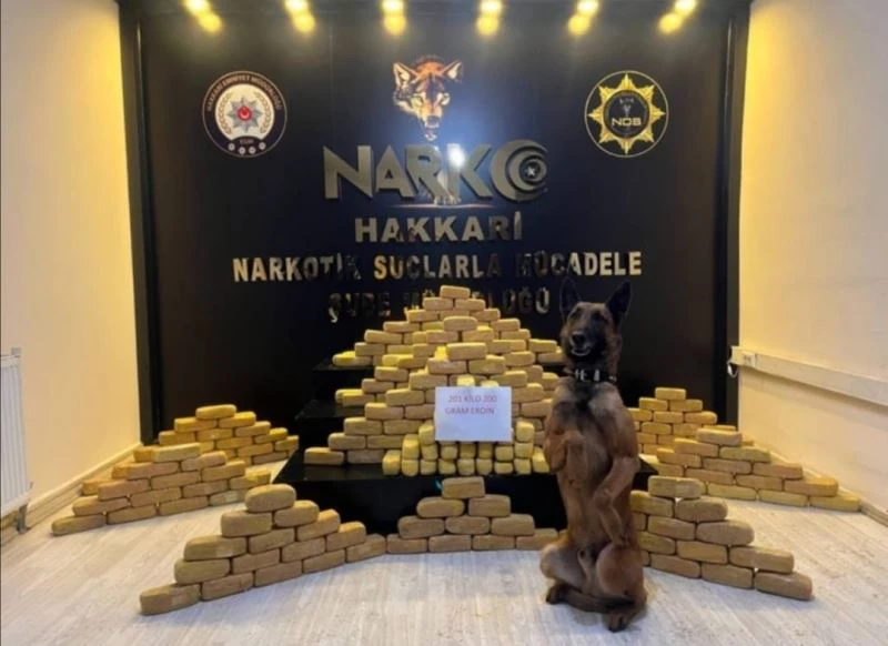 Yüksekova’da 201 kilo eroin ele geçirildi
