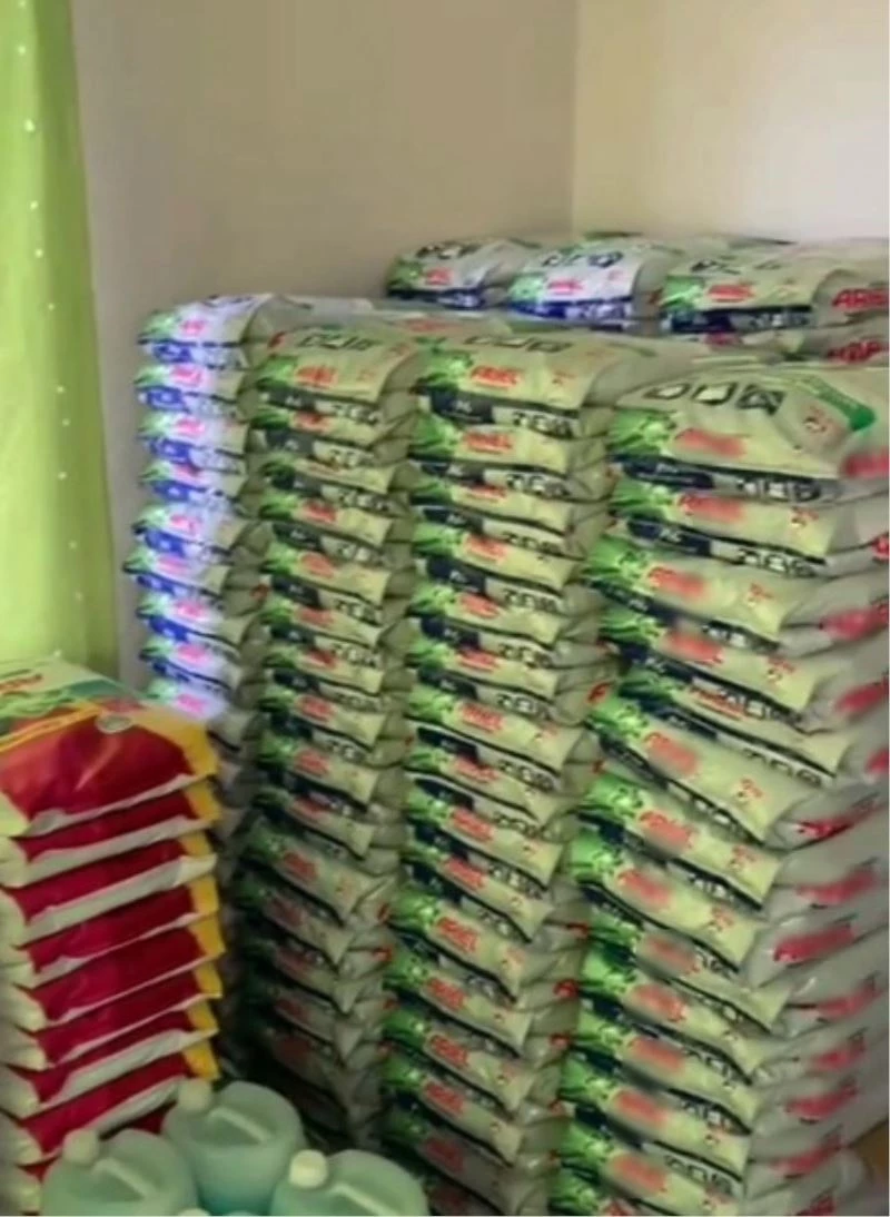 Mersin’de sahte deterjan üretimi yapılan imalathane ortaya çıkarıldı
