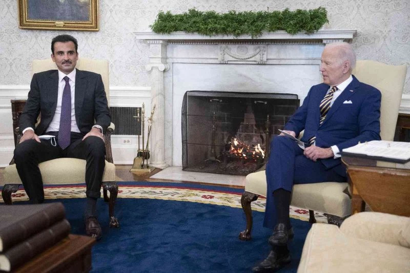 Biden, Beyaz Saray’da Katar Emiri Al Sani ile bir araya geldi

