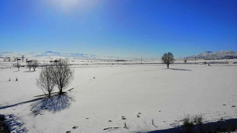 Kar ve buzun birleştiği beyaz kentte görsel şölen
