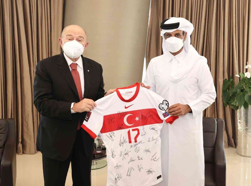 Nihat Özdemir’den Katar Futbol Federasyonu Başkanı Al Thaniye ziyaret
