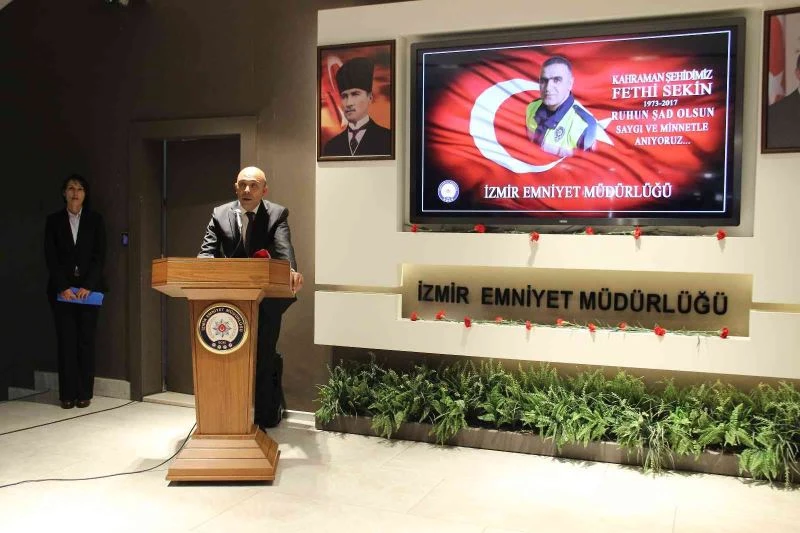 Şehit Fethi Sekin, İzmir İl Emniyet Müdürlüğünde anıldı
