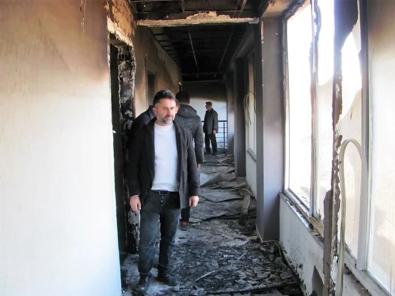 Kaplıcada yangında kundaklama şüphesi
