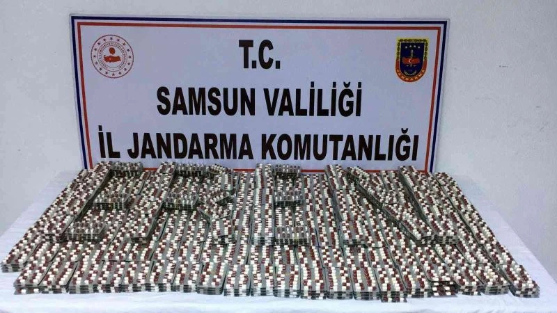 Samsun’da 10 bin 668 adet sentetik ecza ele geçirildi
