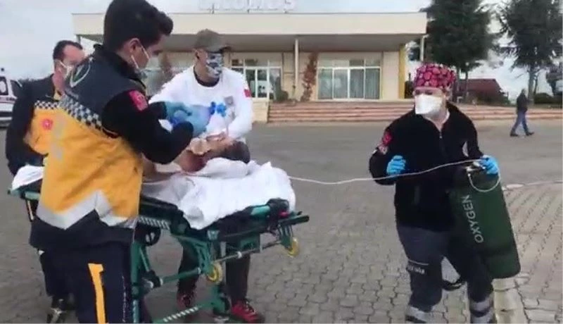 Kereste makinesinin kopan pervanesi boynunu kesen şahıs ağır yaralandı
