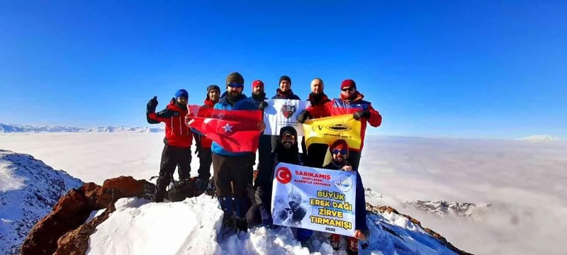 Sarıkamış şehitleri anısına Erek Dağı’na tırmanış
