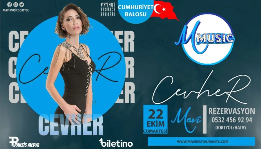 Cevher İkinci Defa Cumhuriyet Kutlamaları İçin Mavi Music Dörtyol’da