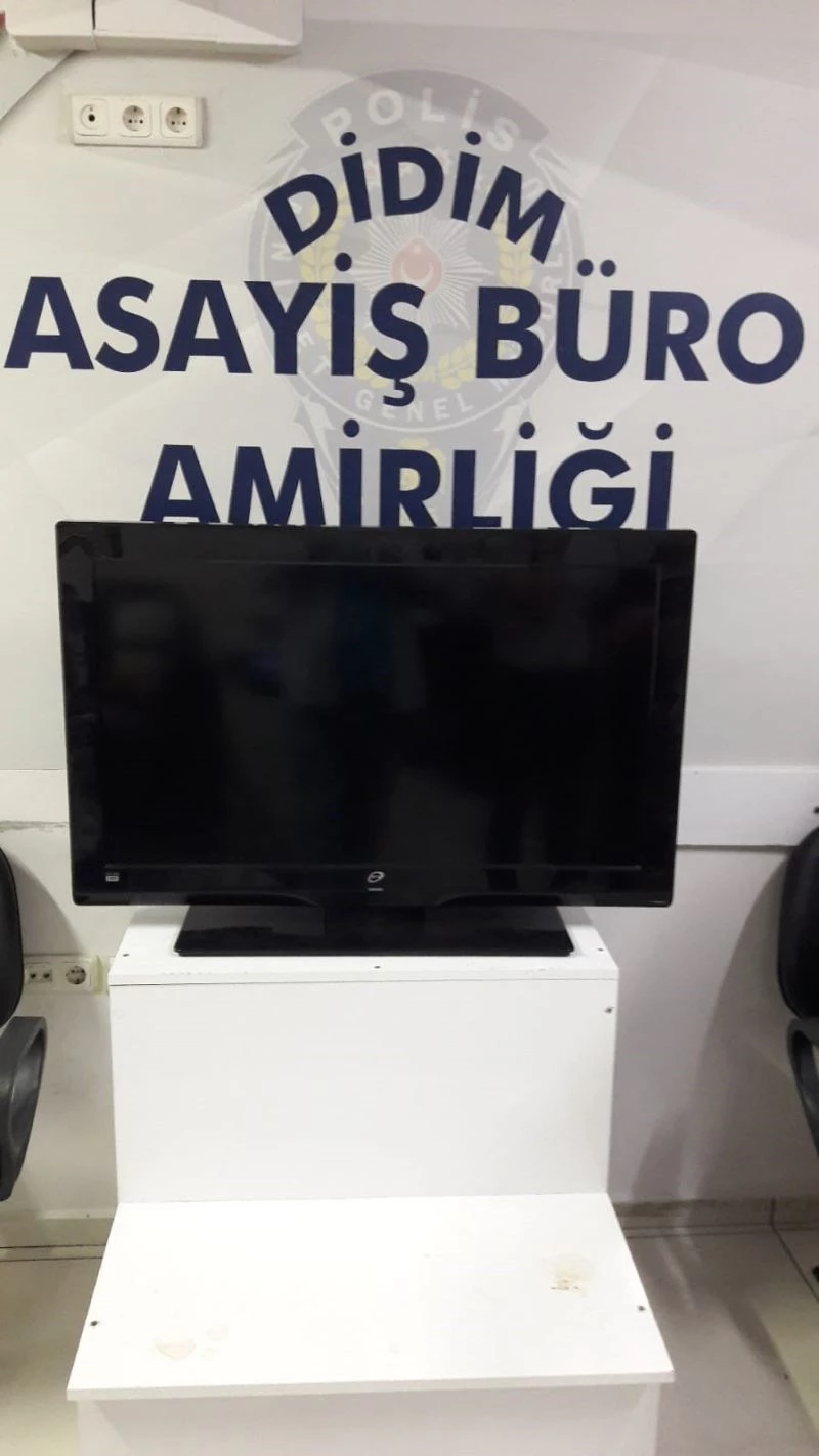 Didim’deki televizyon hırsızları polis engeline takıldı
