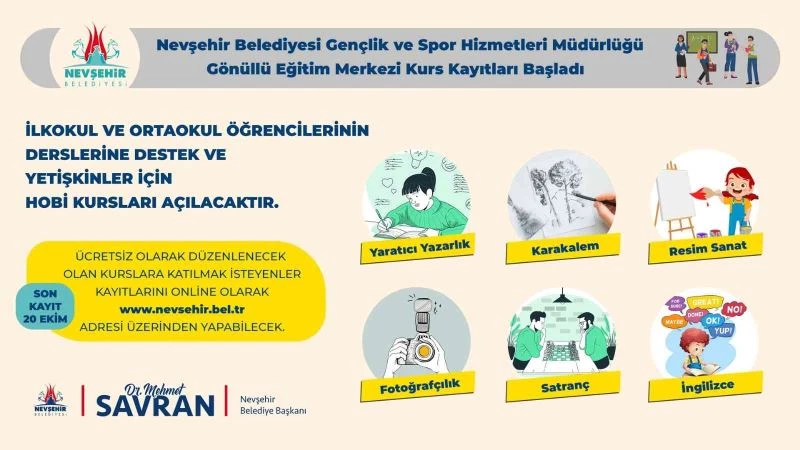 Eğiten ve öğreten kurs başvuruları başladı
