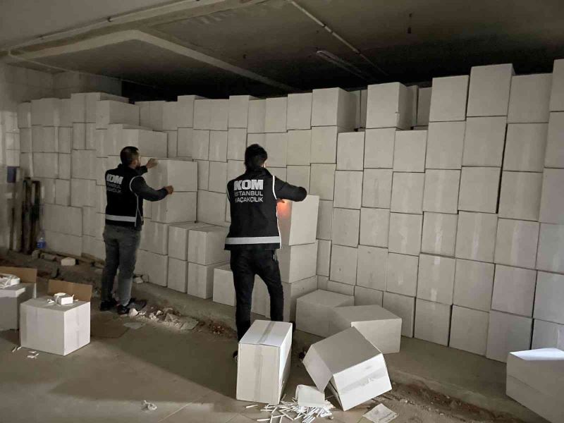 İstanbul’da büyük operasyon: Piyasa değeri 33 milyon olan kaçak tütün ele geçirildi
