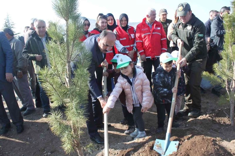 Konya’da ’Türkiye Yüzyılına Nefes’ için 70 bin fidan toprakla buluştu

