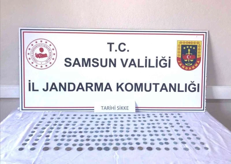 Samsun’da 237 tarihi sikke ele geçirildi
