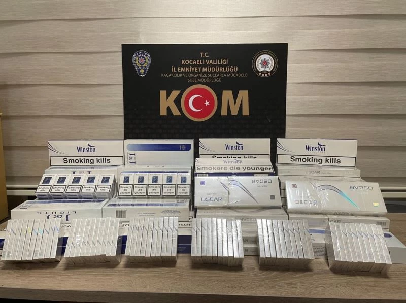 İzmit’te bin 30 bandrolsüz sigara ele geçirildi
