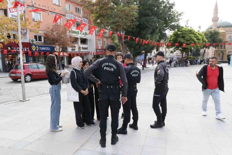 Aksaray’da Çevik Kuvvet ekiplerinden huzur denetimi
