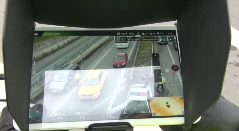 Beşiktaş’ta dronlu trafik denetiminde kurallara uymayan sürücülere ceza yağdı
