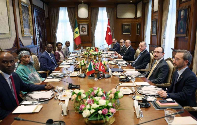 Cumhurbaşkanı Erdoğan,  Senegal Cumhurbaşkanı Macky Sall onuruna öğle yemeği verdi

