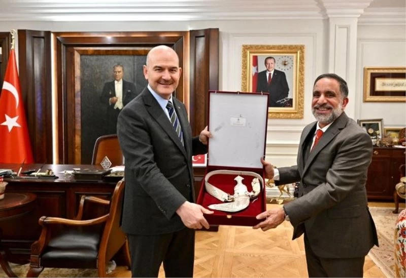 İçişleri Bakanı Soylu, görev süresini tamamlayan Umman Büyükelçisi Al-Salhi’yi kabul etti
