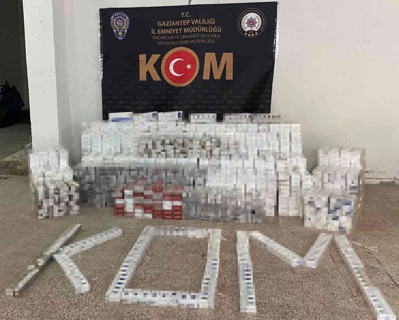 Gaziantep’te 12 bin 530 paket kaçak sigara ele geçirildi
