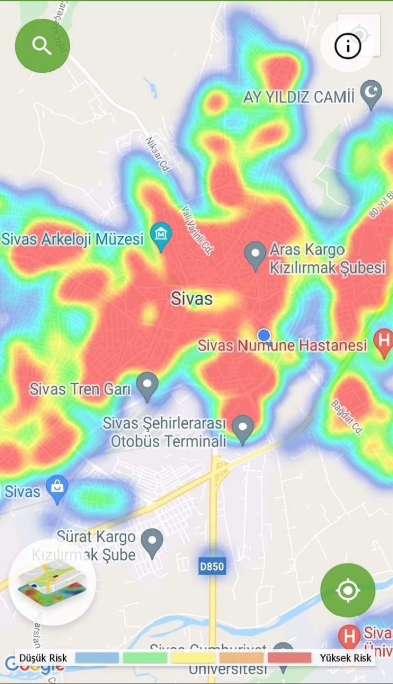 Sivas’ın korona virüs risk haritasında kırmızı alarm!
