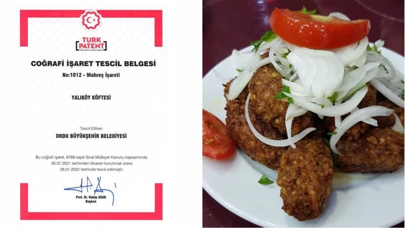 Yalıköy köftesi tescillendi
