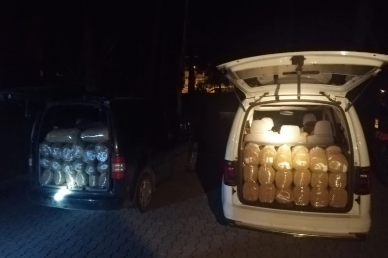 Osmaniye’de 710 kilo kıyılmış tütün ele geçirildi