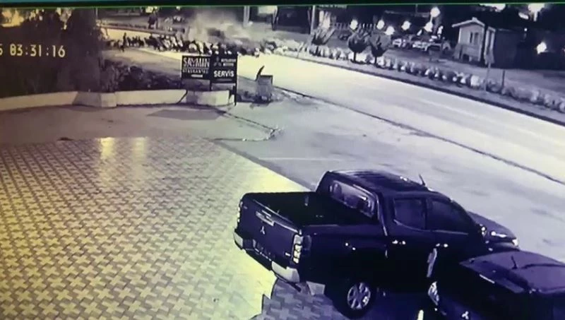 Hatay’da 58 hayvanın telef olduğu kaza kamerada
