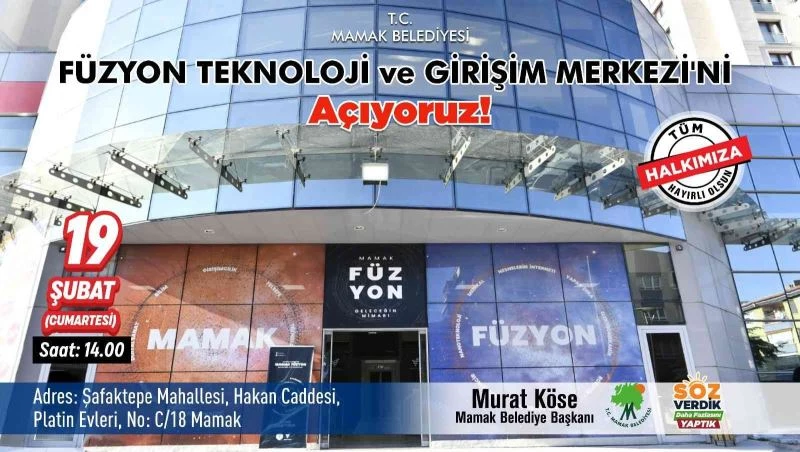Bilimin merkezi ‘Mamak Füzyon’ açılıyor
