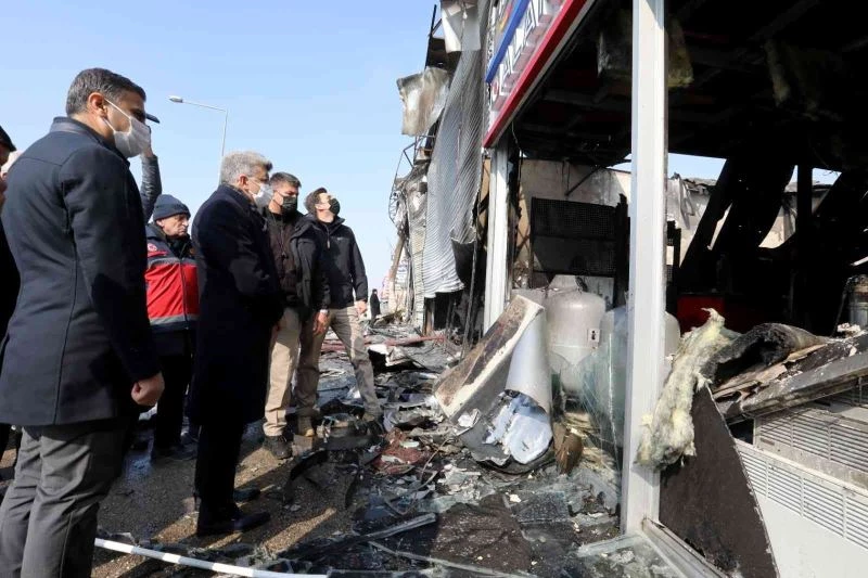 Vali Bilmez’den iş yeri yanan esnafa ziyaret
