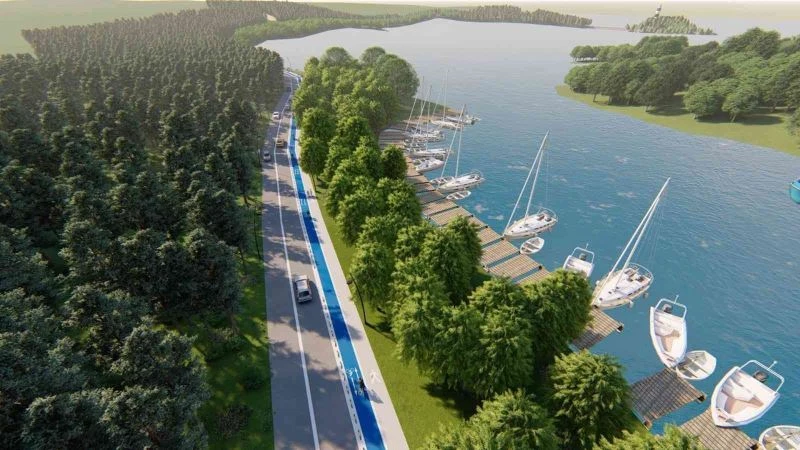 Hamsilos’a bisiklet ve yaya yolu
