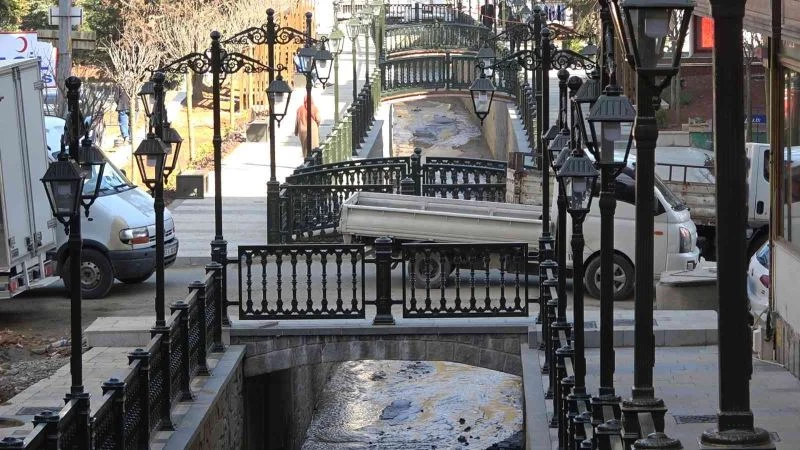 Taşan derenin üzeri açılınca ilçe yepyeni bir görünüme kavuştu
