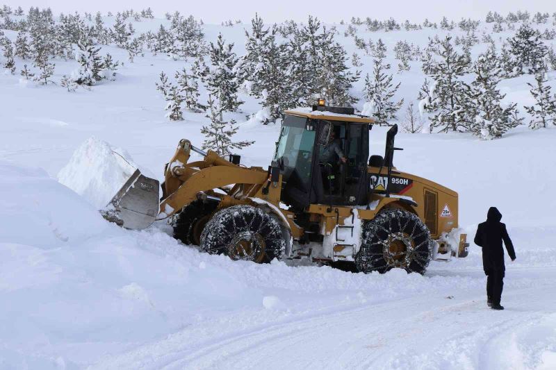 Erzincan’da kar ve tipiden 63 köy yolu ulaşıma kapalı
