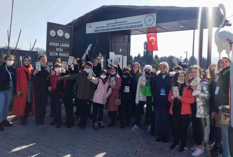 Öğrenciler, Hersek’te kuşları gözlemledi
