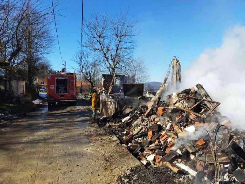 Elektrik kontağından çıkan yangın iki evi küle çevirdi
