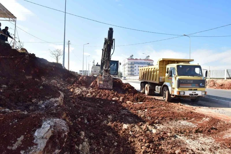 Şehir Hastanesi yolunda yol genişletme çalışması
