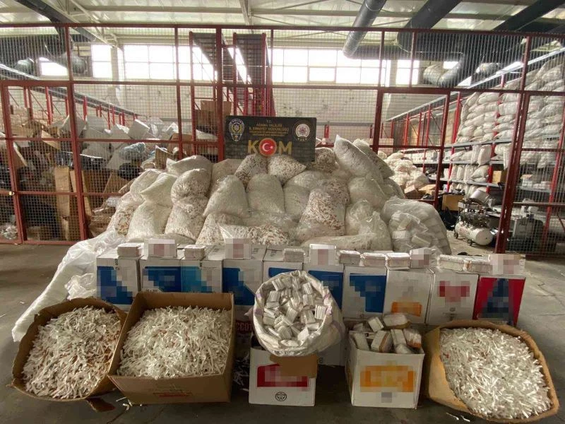 Adana’da 23 milyon 740 bin adet kaçak makaron ele geçirildi

