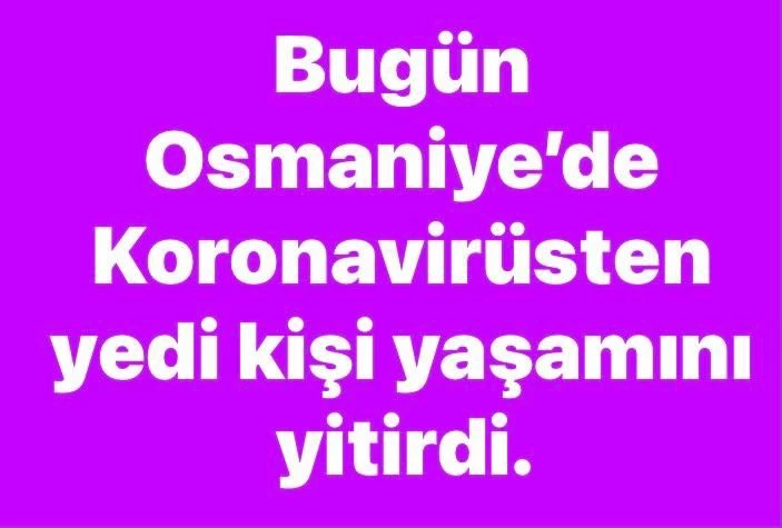 Osmaniye’de Covit-19’dan Rekor Ölüm