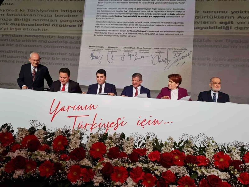 6 muhalefet partisinin ‘Güçlendirilmiş Parlamenter Sistem Mutabakat Metni’ açıklandı
