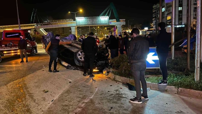 Yarışın sonu kaza ile bitti
