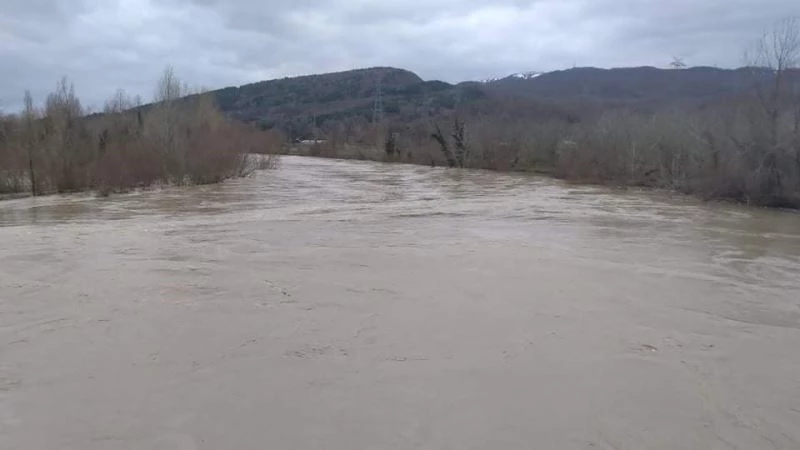 Sağanak yağış Filyos ırmağında taşkına neden oldu
