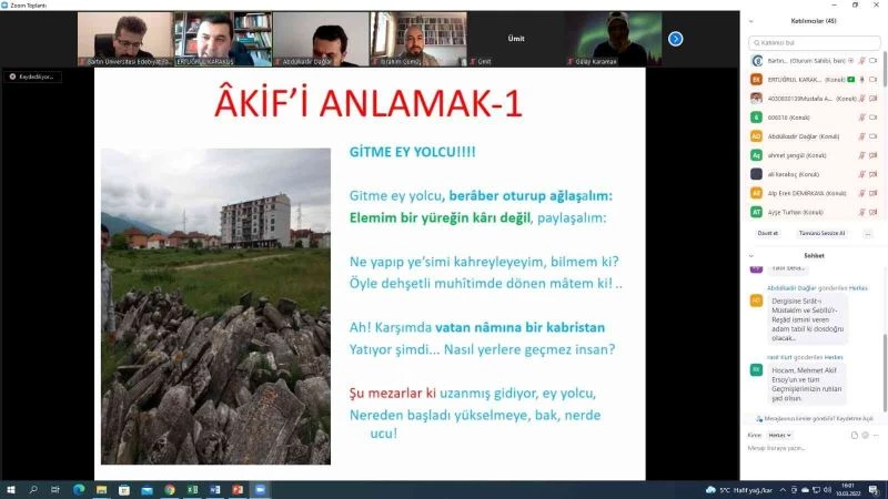 İstiklal Şairi Mehmet Akif Ersoy, Bartın Üniversitesinde anıldı
