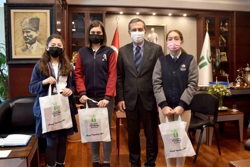 Çocuklar çevre konularını sordu Başkan Ataç yanıtladı
