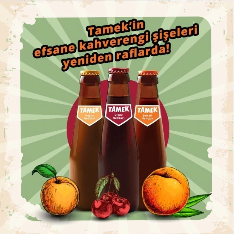 Tamek’in nostaljik kahverengi şişesi yeniden raflarda
