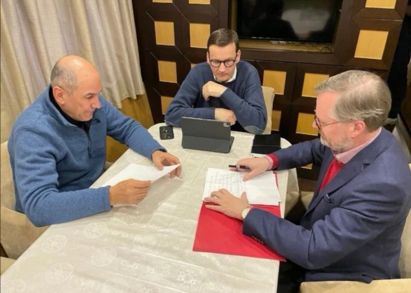 Çekya, Polonya ve Slovenya Başbakanları Kiev’de
