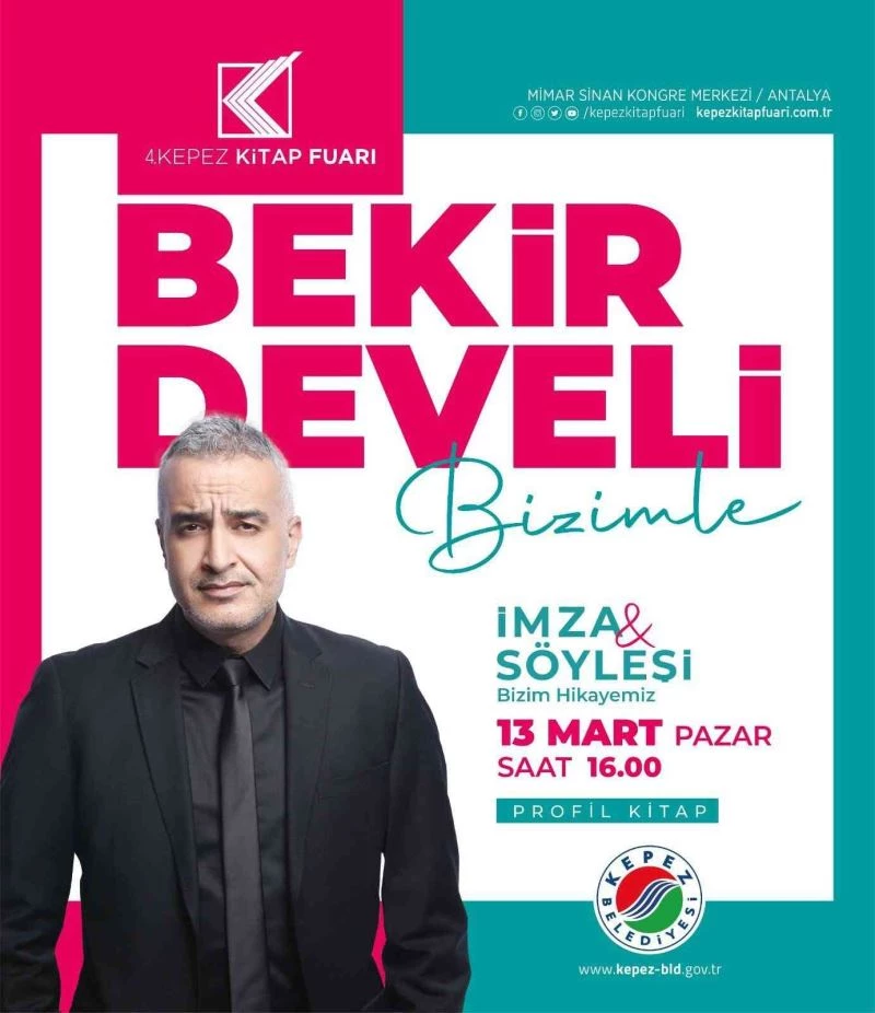 Bekir Develi ile Bizim Hikayemiz, Kepez Kitap Fuarı’nda
