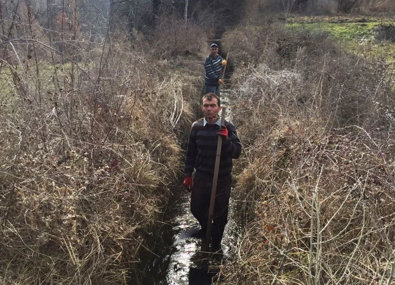 Hisarcık’ta sulama kanallarının temizliğine başlandı
